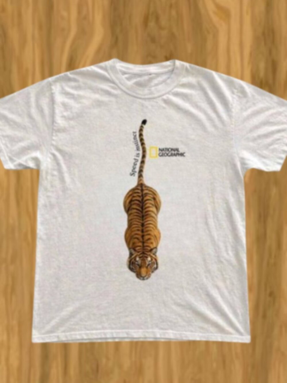 National Geographic Tiger Graphic White Cotton T-shirt